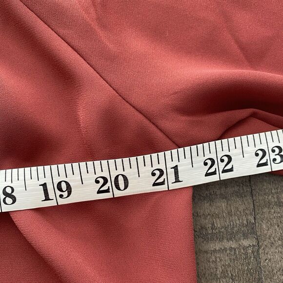 New With Tags Revolve Krisa Smocked Turtleneck Blouse, Rust Size Medium - Picture 10 of 14